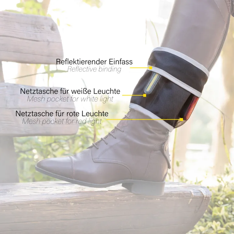 Beinmanschetten "Horselight"-weiße & rote Leuchte