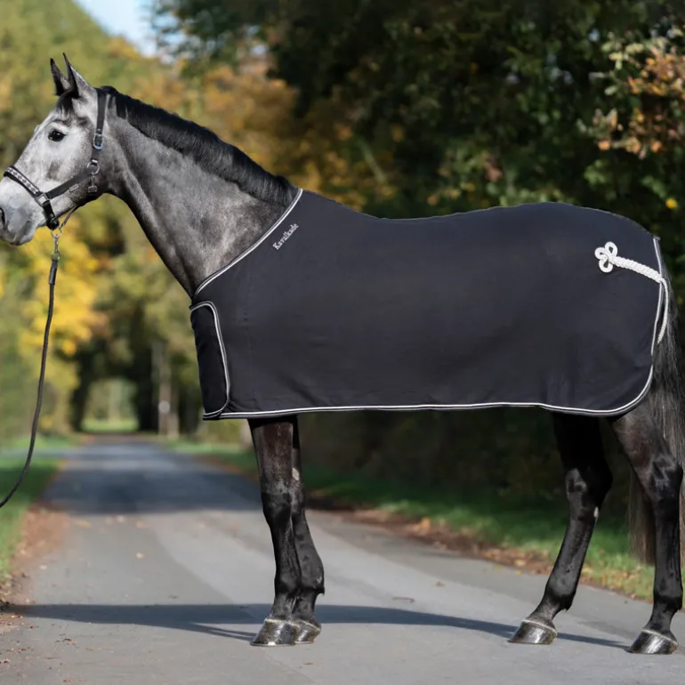 Fleece-Abschwitzdecke mit Brustlatz - abnehmbar