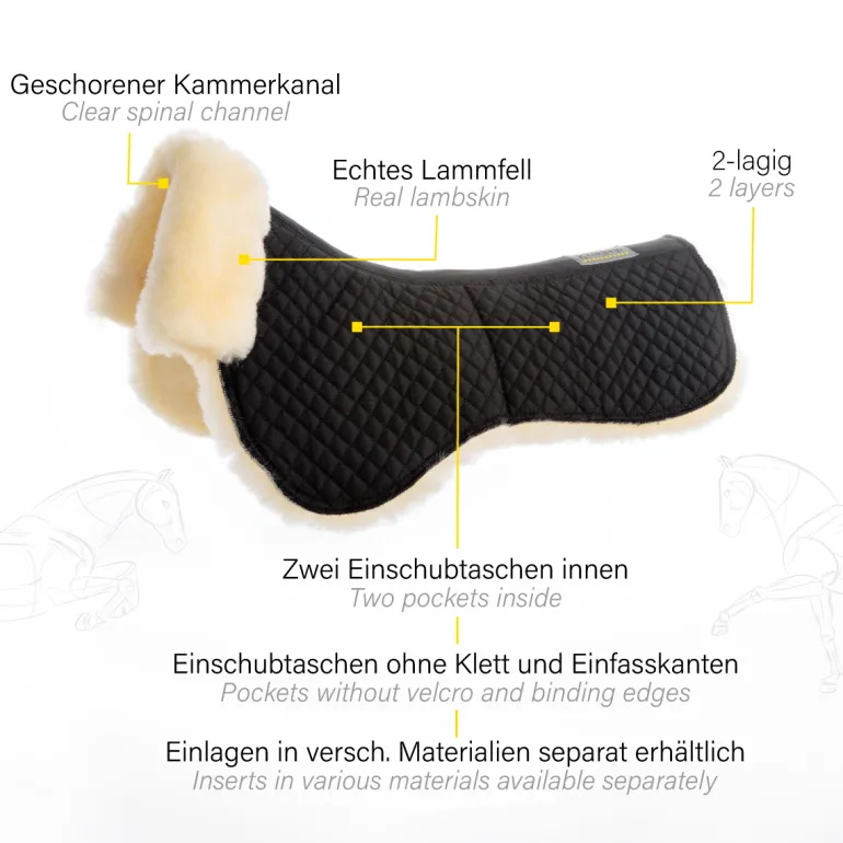 Korrekturunterlage Lammfell-innenliegendeTaschen