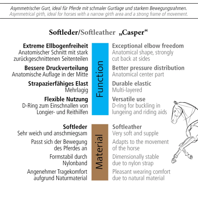 Langgurt Softleder "Casper" mit Elast