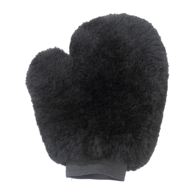 Putzhandschuh mit Daumen - Lammfell