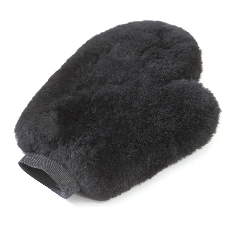 Putzhandschuh mit Daumen - Lammfell