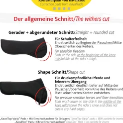 Sattelunterlage Moosgummi "KavalTop" -gerade