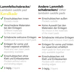 Schabracke - Lammfell mit innenliegenden Taschen