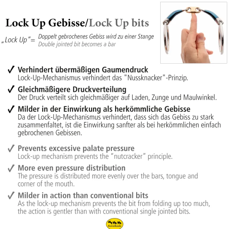 Schenkeltrense"Ergonomic"14mm-doppelt geb-Lock up