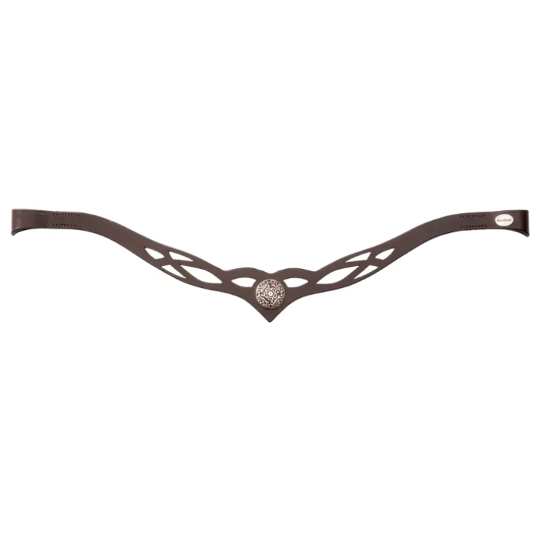 Stirnband "Celtic" gestanztes Leder, Silberemblem